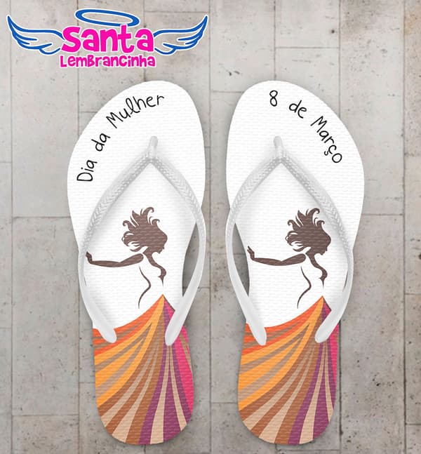 Chinelo Dia da Mulher Personalizado COD 3331