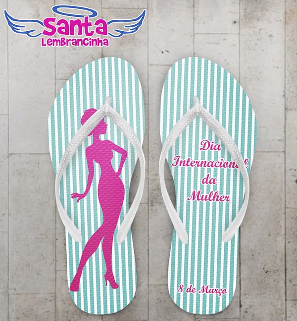 Chinelo Dia da Mulher Personalizado COD 3314