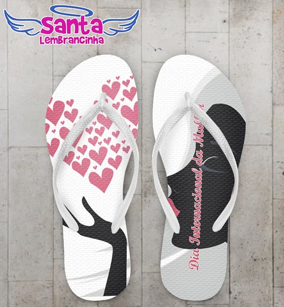 Chinelo Dia da Mulher Personalizado COD 3315