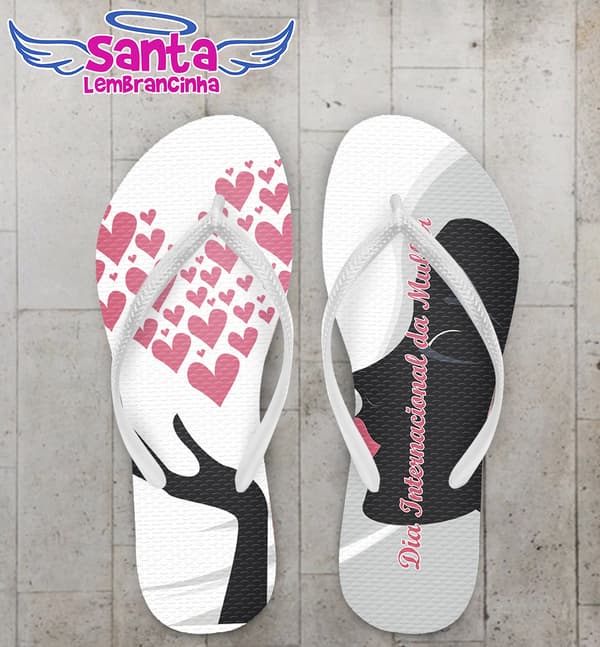 Chinelo Dia da Mulher Personalizado COD 3315