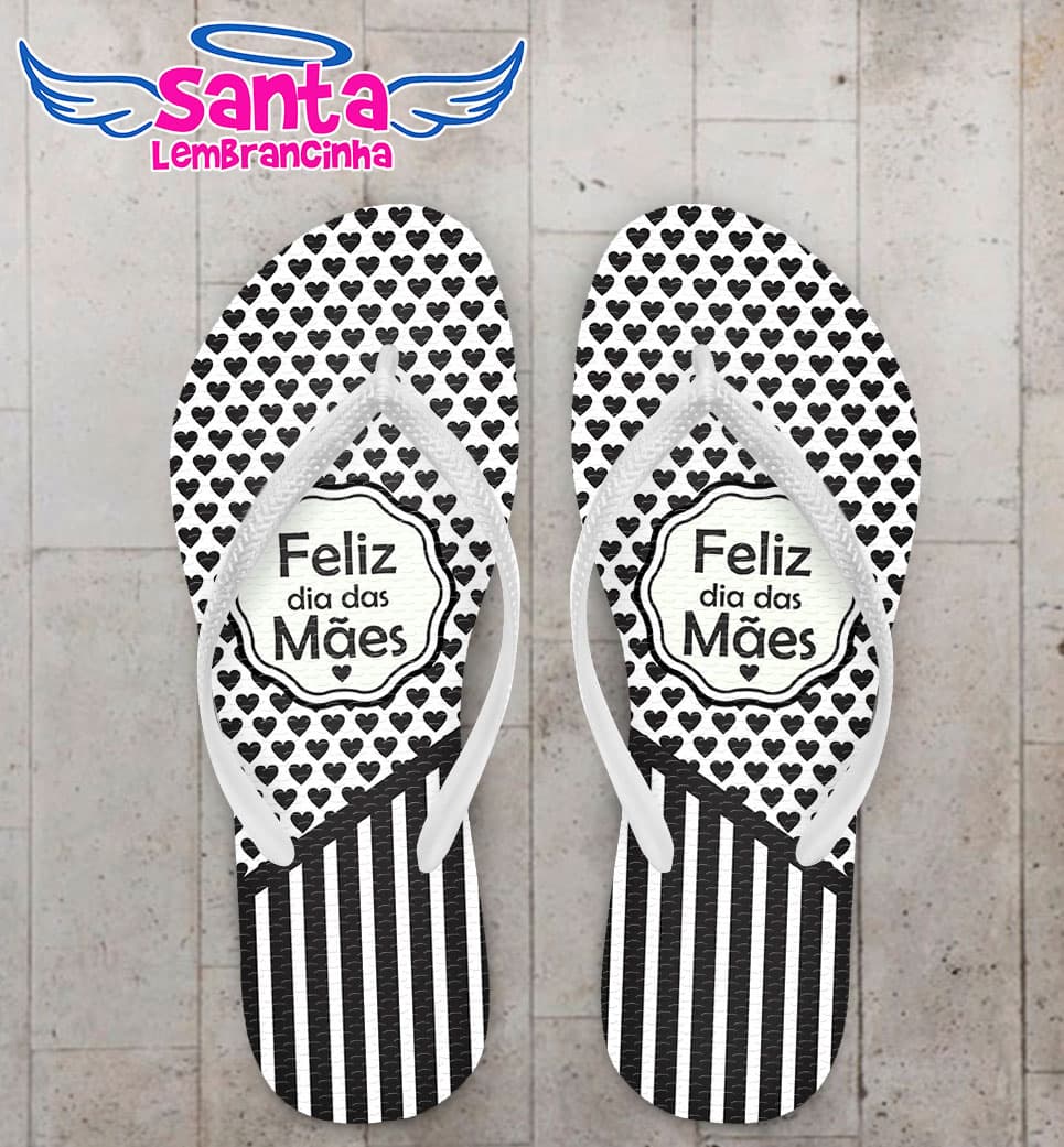 Chinelo Dia das Maes, Corações COD 3386