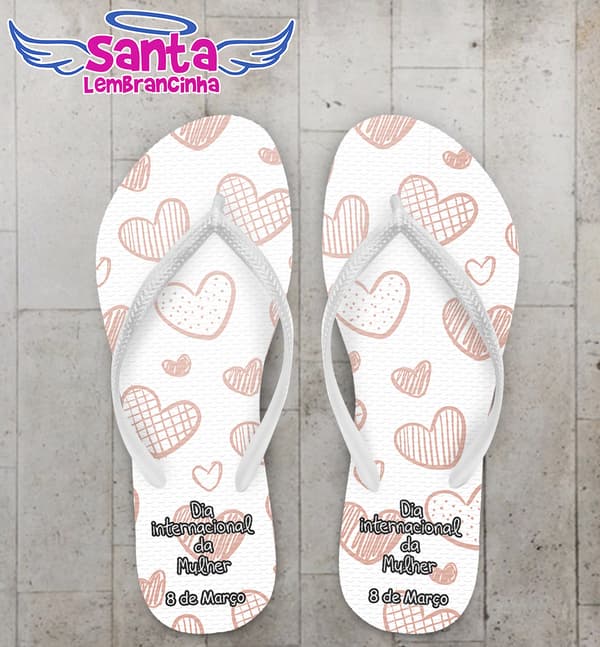 Chinelo Personalizado Dia da Mulher COD 3317