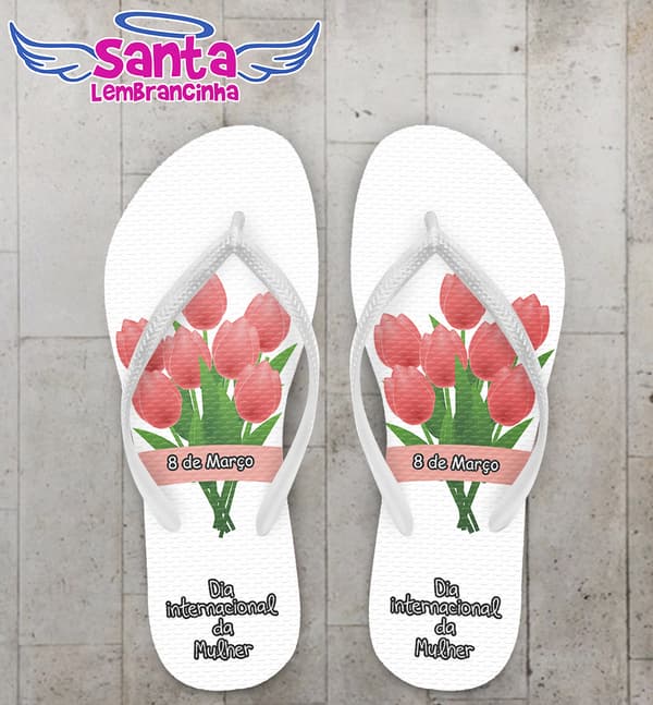 Chinelo Personalizado Dia da Mulher COD 3318