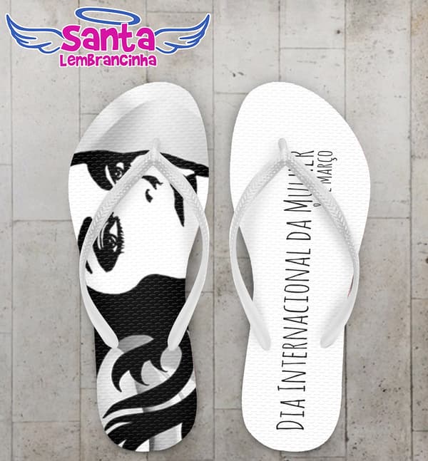 Chinelo Personalizado Dia da Mulher COD 3320
