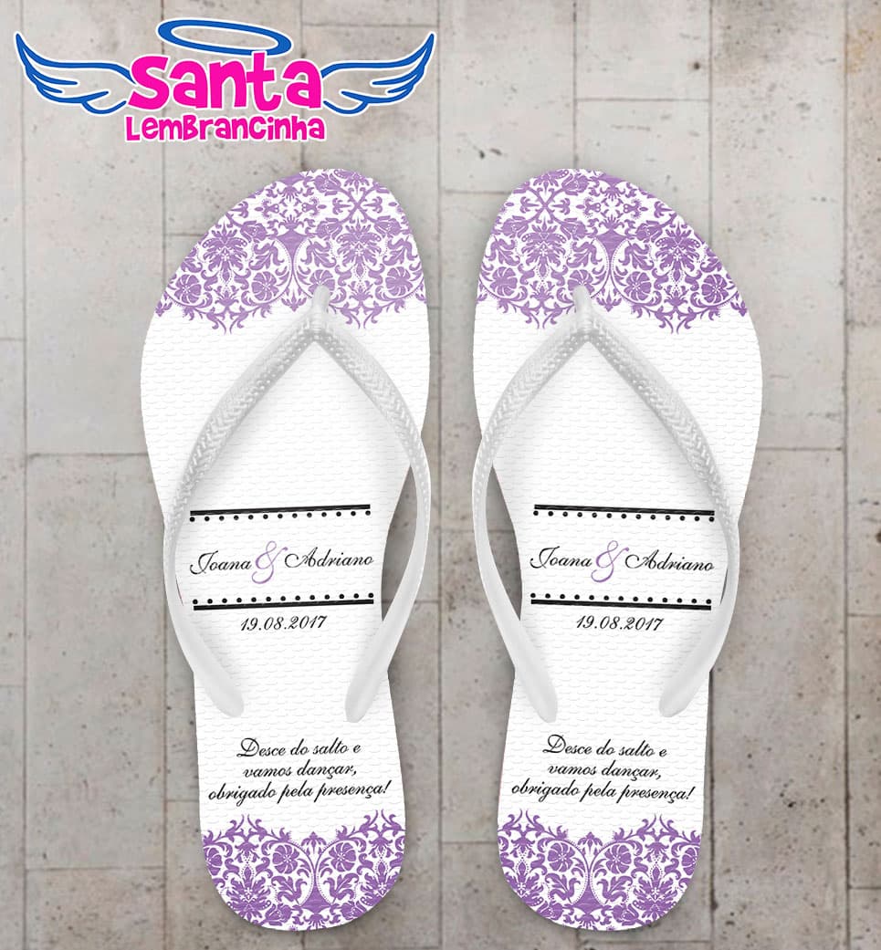 Chinelo Casamento Lilás COD 3473
