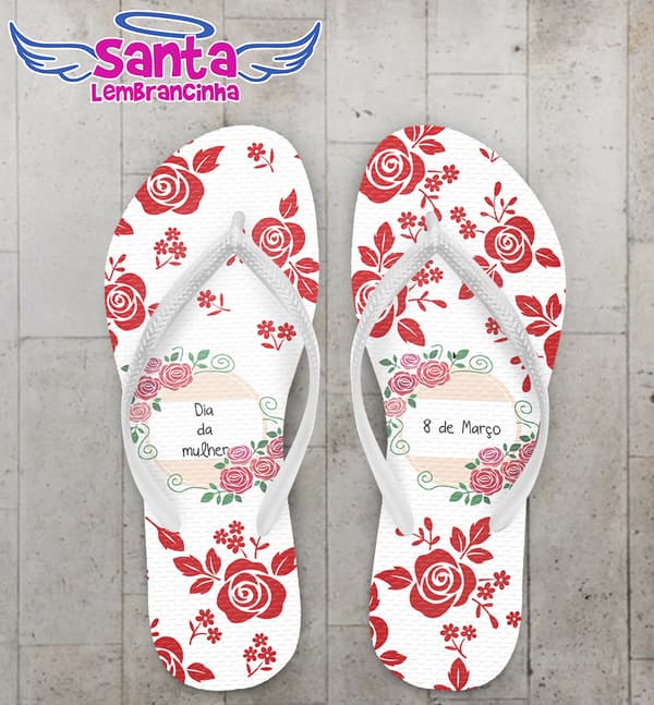 Chinelo Dia da Mulher Personalizado COD 3312