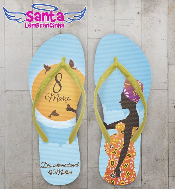 Chinelo Dia da Mulher Personalizado COD 3323