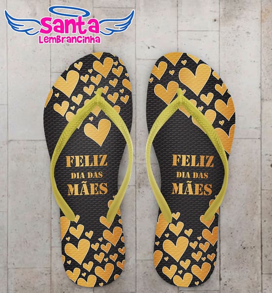 Chinelo Dia das Maes, Corações COD 3383