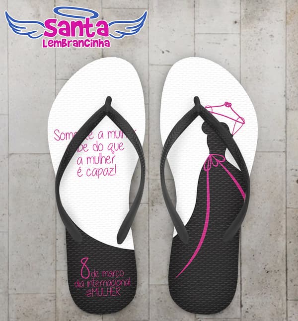Chinelo Personalizado Dia da Mulher COD 3330