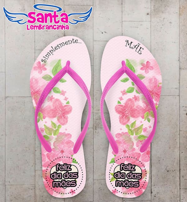 Chinelo Dia das Maes, Floral COD 3384