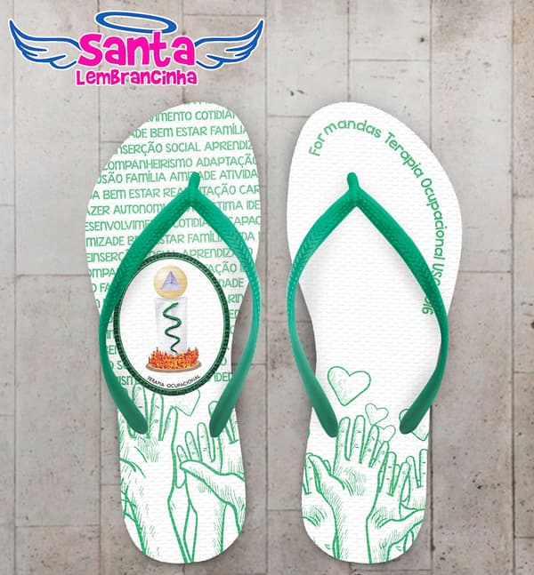 Chinelo Formatura Terapia Ocupacional Frases COD 3434