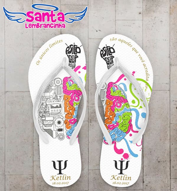 Chinelo Formatura Psicologia Personalizado COD 3426