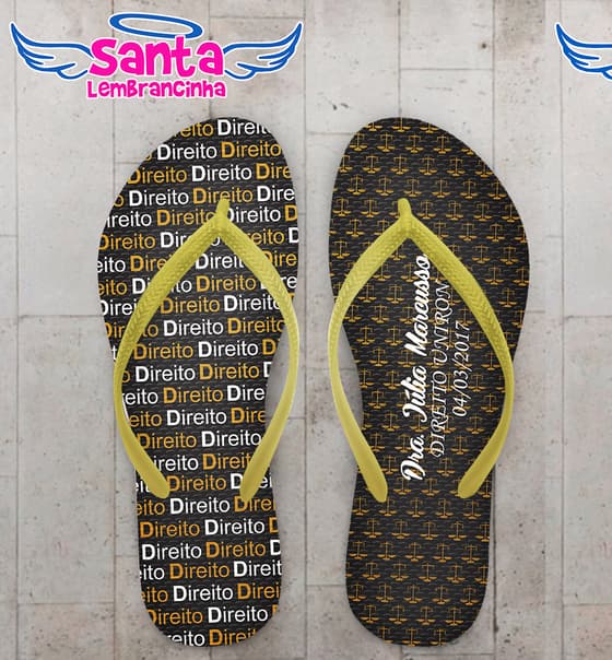 Chinelo Formatura Direito Escritas COD 3620