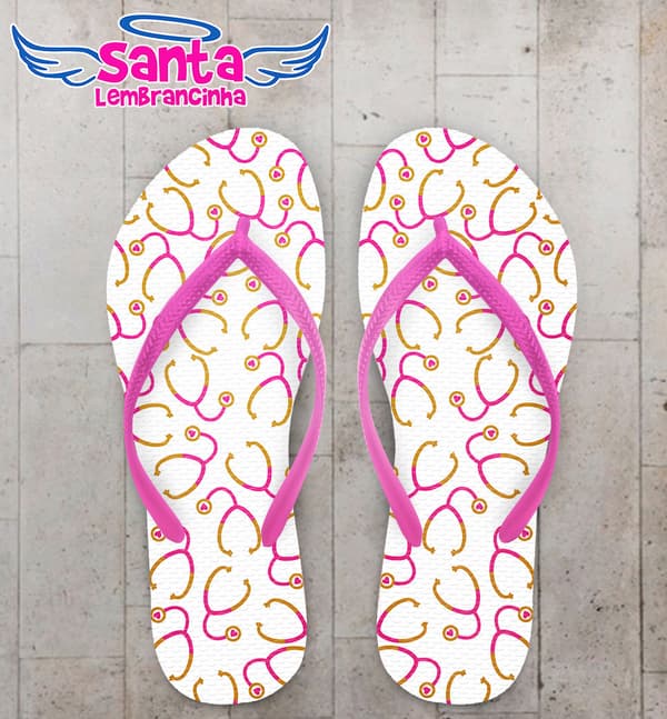 Chinelo Formatura Medicina Estetoscópio COD 3662
