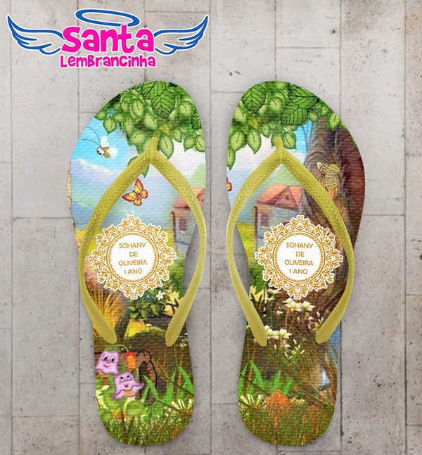 Chinelo Personalizado Jardim COD 3749