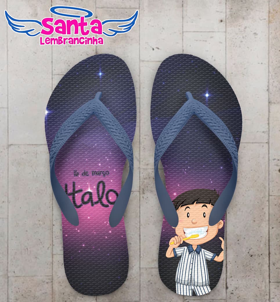 Chinelo Personalizado Menino COD 3758