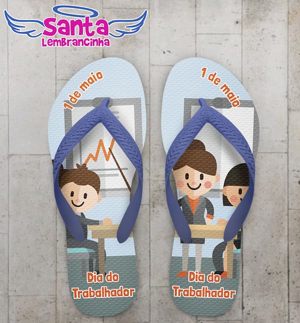 Chinelo Dia do Trabalhador Equipe COD 3744