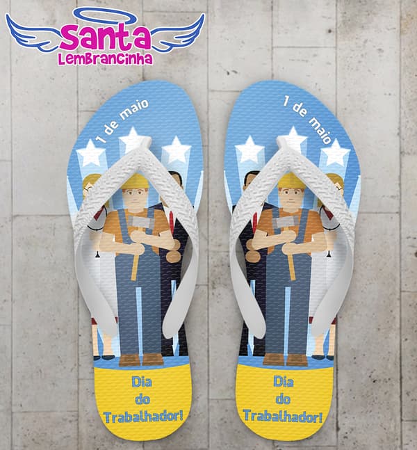 Chinelo Dia do Trabalhador Com Estrelas COD 3742
