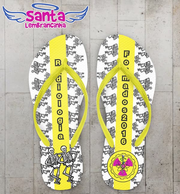 Chinelo Formatura Radiologia Amarelo COD 3657