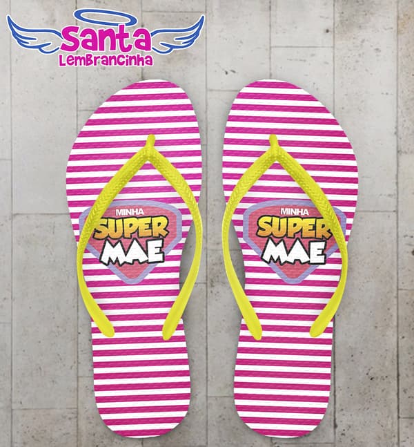 Chinelo Dia das Mães Super Mãe COD 3678