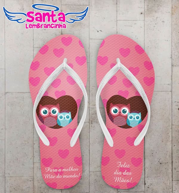Chinelo Presente Dia das Mães Rosa COD 3603