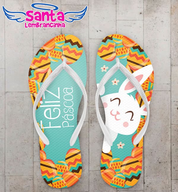 Chinelo Feliz Páscoa, coelhinho da pascoa COD 3721