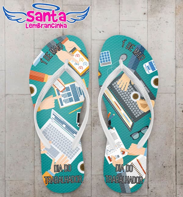 Chinelo Dia do Trabalhador- Empresa COD 3741