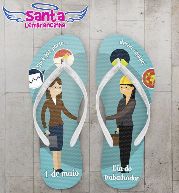 Chinelo Dia do Trabalhador Mulher COD 3743