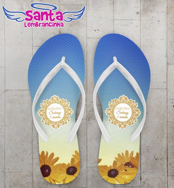 Chinelo Personalizado Girassol COD 3752