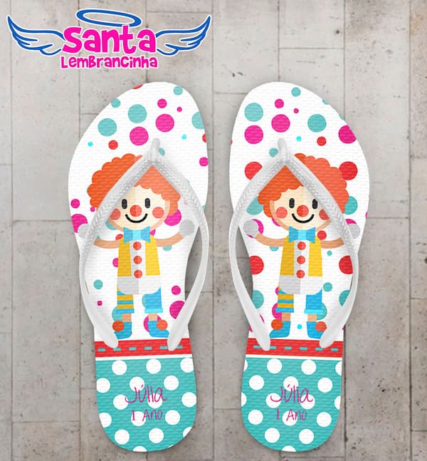Chinelo Personalizado Palhaço COD 3755