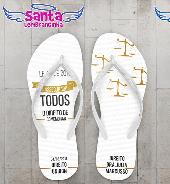 Chinelo Formatura Direito Branco COD 3621