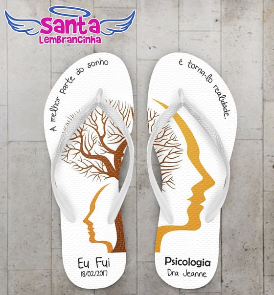 Chinelo Formatura Psicologia Rosto COD 3626
