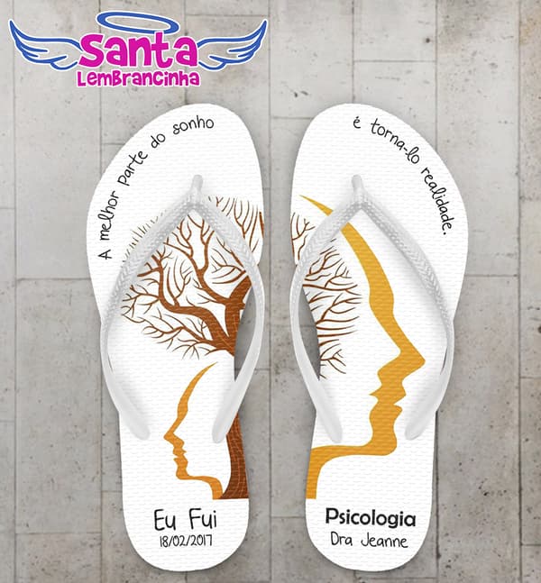 Chinelo Formatura Psicologia Rosto COD 3626