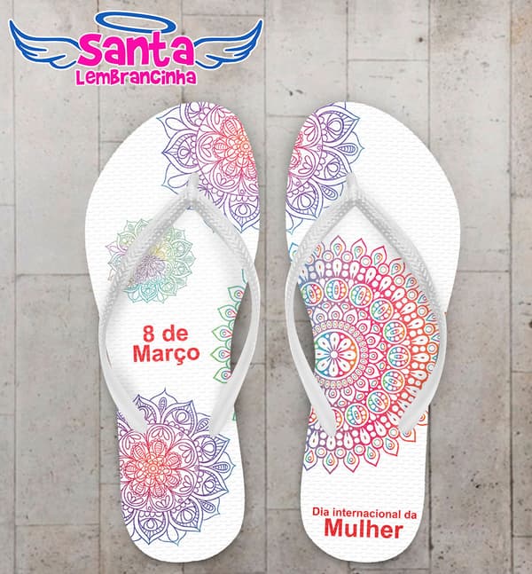 Chinelo Dia da Mulher Mandala COD 3670