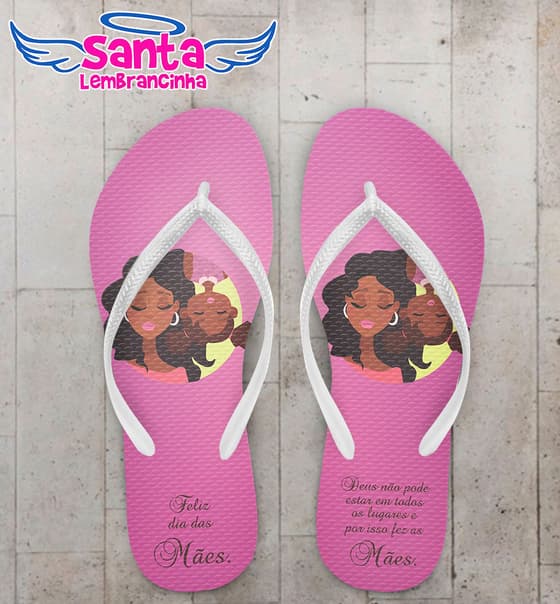 Chinelo Dia das Mães Rosa COD 3600