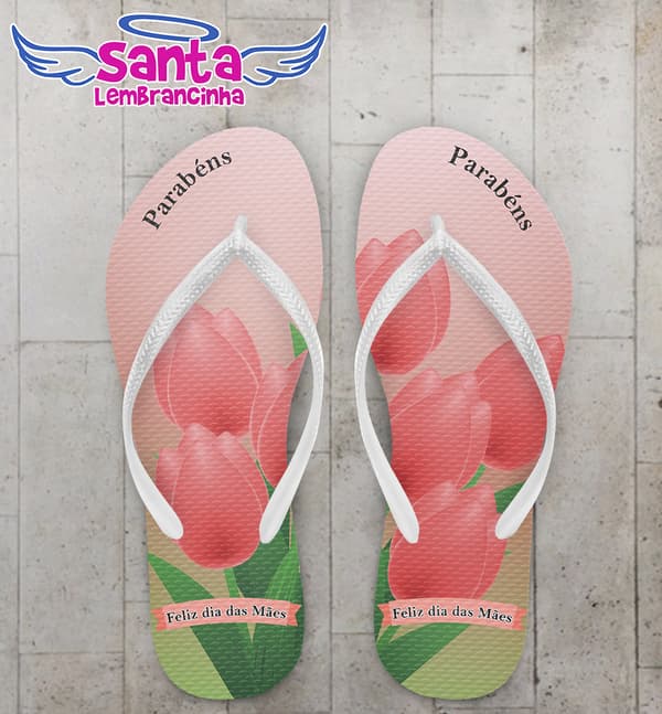 Chinelo Dia das Mães Tulipa COD 3674