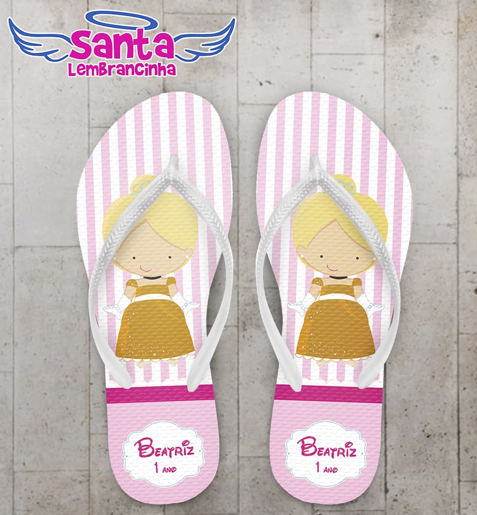 Chinelo Infantil Princesa Loira COD 3692