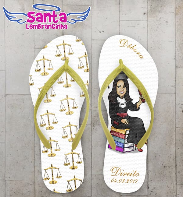 Chinelo Formatura Direito Branco COD 3654