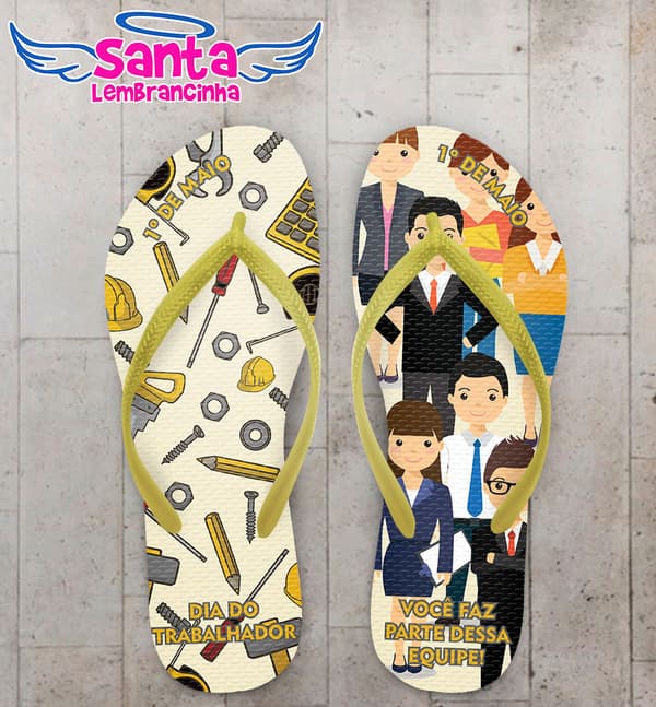 Chinelo Dia do Trabalhador Profissional COD 3735