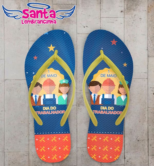 Chinelo Feliz Dia do Trabalhador COD 3736