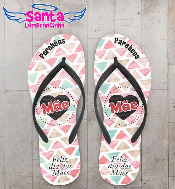 Chinelo Dia das Mães Formas, Coração COD 3676