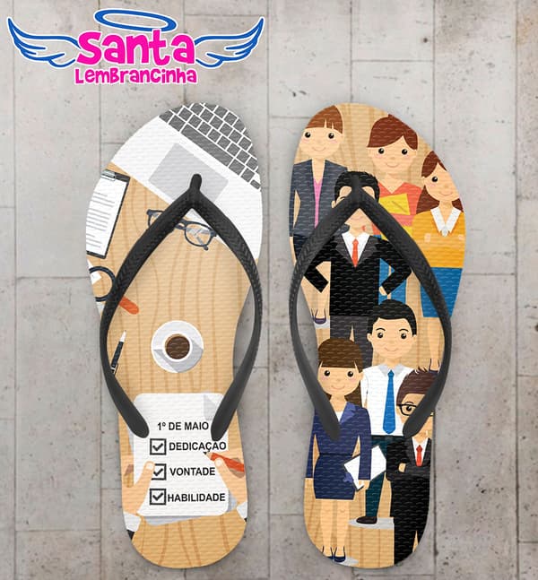 Chinelo Dia do Trabalhador Profissões COD 3733