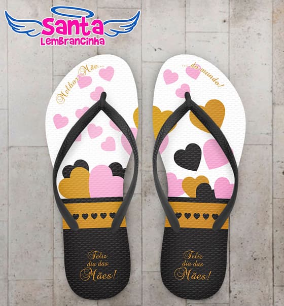 Chinelo Dia das Mães Coração COD 3594