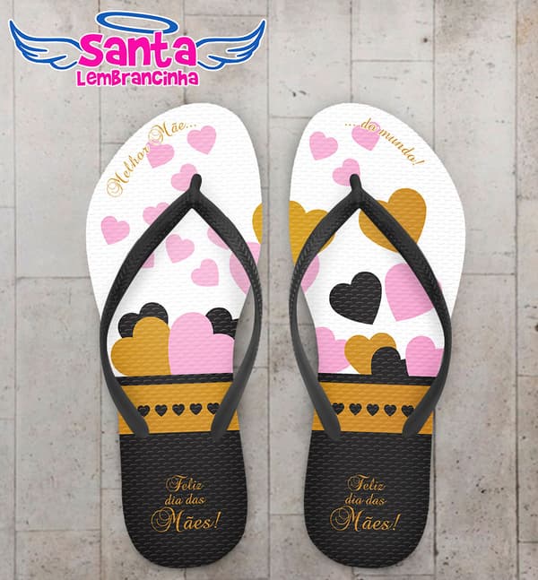 Chinelo Dia das Mães Coração COD 3594