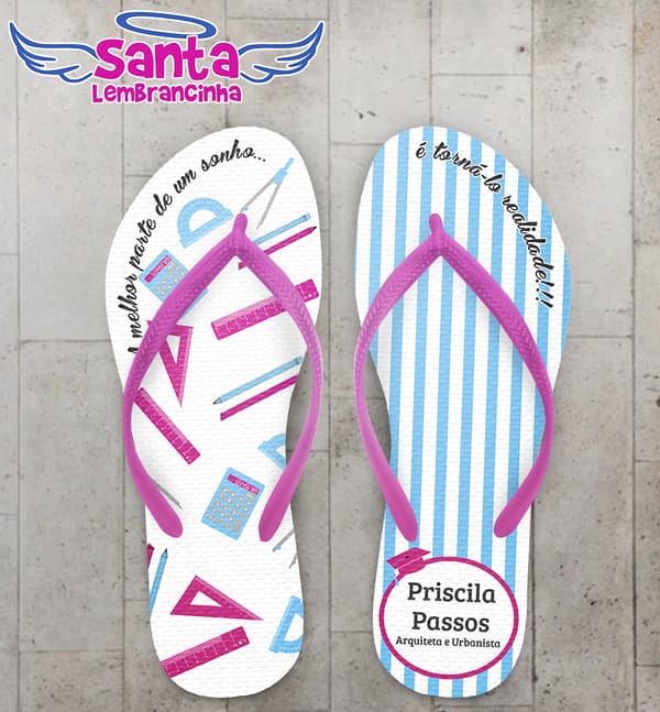Chinelo Formatura Arquitetura Tiffany COD 3627