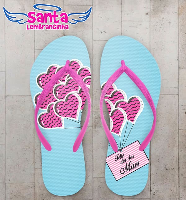 Chinelo Dia das Mães Corações, Balão COD 3596