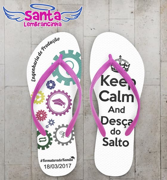 Chinelo Formatura Engenharia de Produção COD 3643