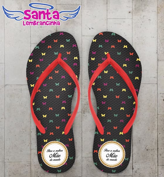 Chinelo Dia das Mães Borboleta COD 3606