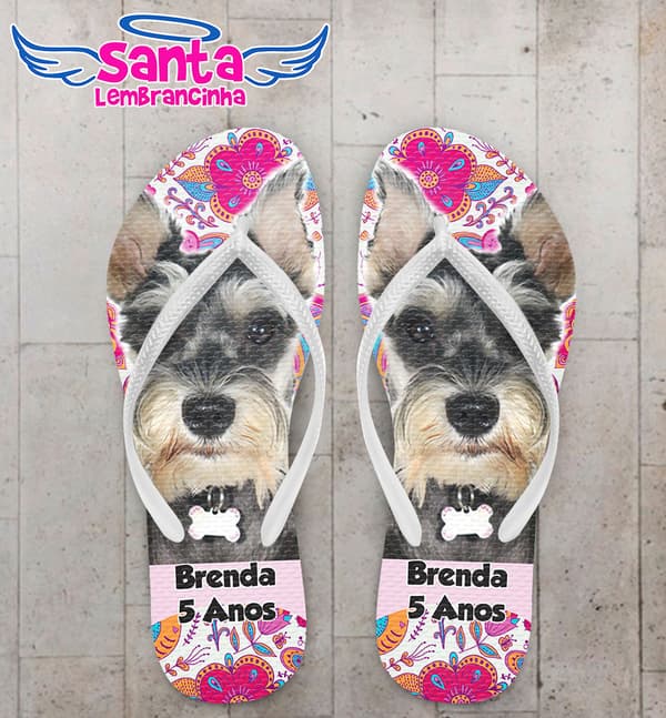 Chinelo Infantil Cachorro Personalizado COD 3892