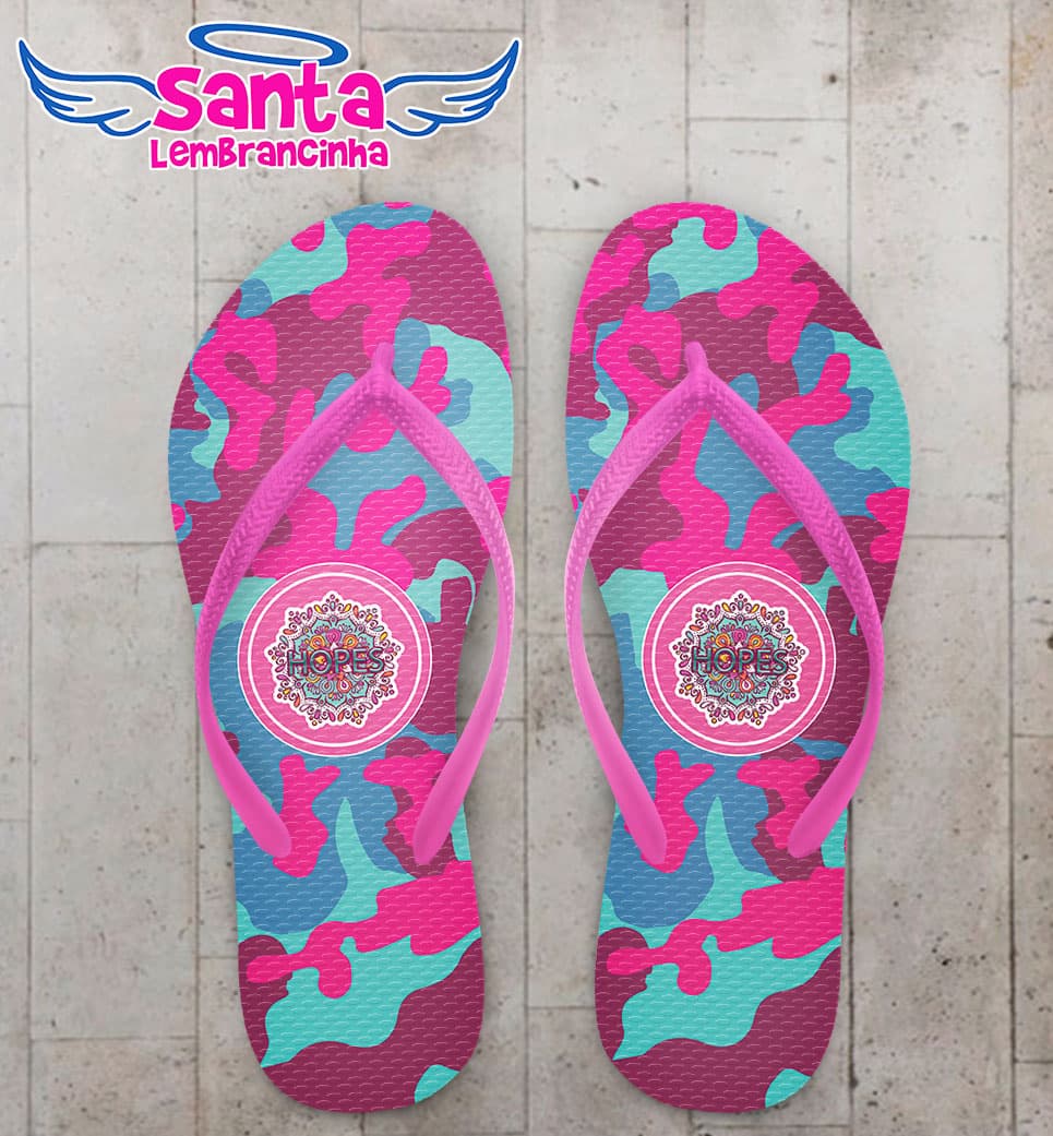 Chinelo Corporativo/Empresa Exército Rosa COD 4066